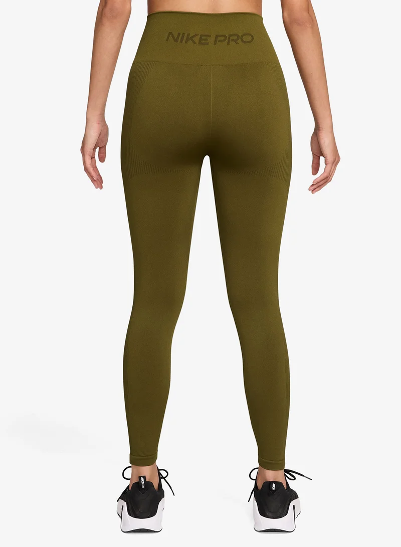 نايكي بنطلون ضيق  برو دراي فيت بدون خياطة بخصر مرتفع